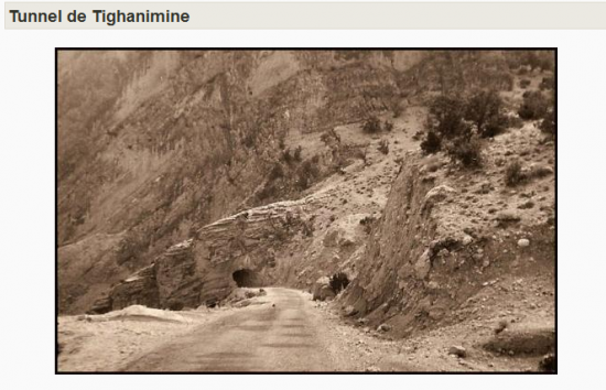 Photo ancienne des gorges de tighanimine
